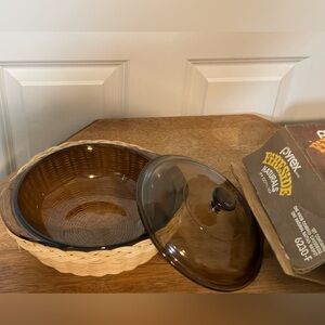 Vintage Pyrex Fireside Naturals by Corning 6230-F Casserole Set